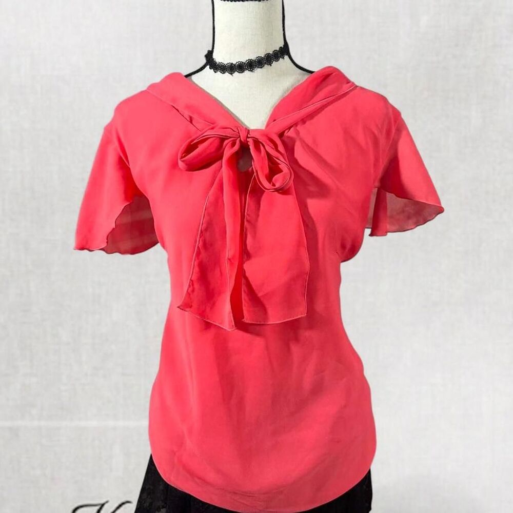 Classic Feminine Fairycore Tie Front Chic Blouse